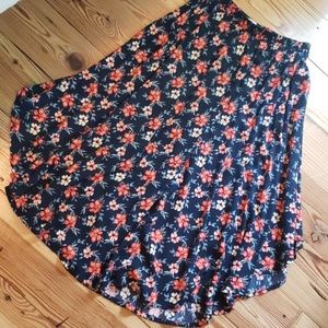 Hollister flowy Hawaiian print skirt